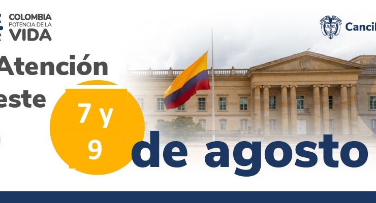 Embajada de Colombia en Sudáfrica y su sección consular no tendrán atención al público el 7 y 9 de agosto